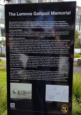 Plaque covering the history of the Memorial