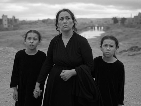 With her two daughters